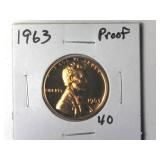 1963 Proof Lincoln Cent