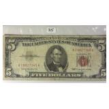 1963 $5 Red Seal United States Note