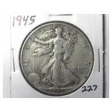 1945 Walking Liberty Half Dollar