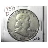 1950-D Franklin Half Dollar