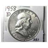 1958-D Franklin Half Dollar