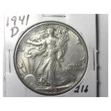 1941-D Walking Liberty Half Dollar