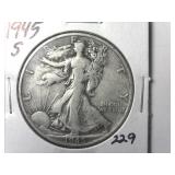 1945-S Walking Liberty Half Dollar