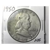 1950 Franklin Half Dollar