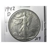 1942-D Walking Liberty Half Dollar