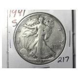 1941-S Walking Liberty Half Dollar