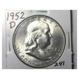 1952-D Franklin Half Dollar