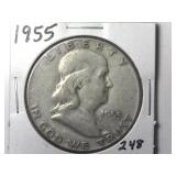 1955 Franklin Half Dollar