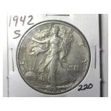 1942-S Walking Liberty Half Dollar