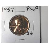 1957 Proof Lincoln Cent
