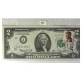 1976 $2 Enid OK Stamped United Staes Note