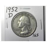 1952-D Washington Quarter