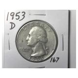1953-D Washington Quarter