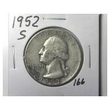1952-S Washington Quarter