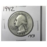 1942 Washington Quarter