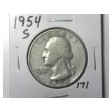 1954-S Washington Quarter