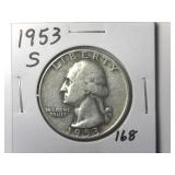 1953-S Washington Quarter