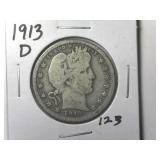 1913-D Barber Quarter