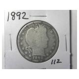 1892 Barber Quarter