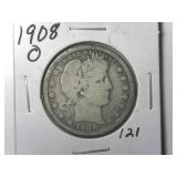 1908-O Barber Quarter