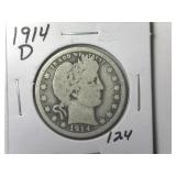 1914-D Barber Quarter