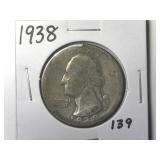 1938 Washington Quarter