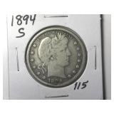 1894-S Barber Quarter