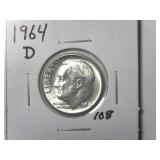 1964-D Roosevelt Dime