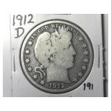 1912-D Barber Half Dollar