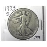 1933-S Walking Liberty Half Dollar