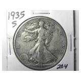1935-S Walking Liberty Half Dollar