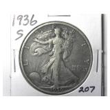 1936-S Walking Liberty Half Dollar