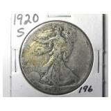 1920-S Walking Liberty Half Dollar