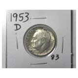 1953-D Roosevelt Dime