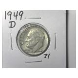 1949-D Roosevelt Dime