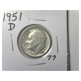 1951-D Roosevelt Dime