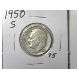 1950-S Roosevelt Dime