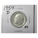 1954-D Roosevelt Dime