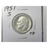 1951-S Roosevelt Dime