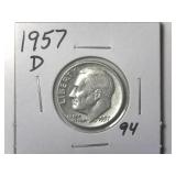 1957-D Roosevelt Dime