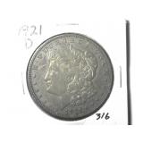 1921-D Morgan Silver Dollar