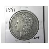 1891 Morgan Silver Dollar