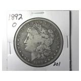 1892-O Morgan Silver Dollar