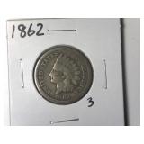 1862 Indian Head Cent