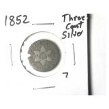 1852 Three Cent Silver