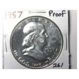 1957 Proof Franklin Half Dollar
