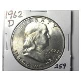 1962-D Franklin Half Dollar