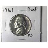 1961 Proof Jefferson Nickel