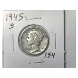 1945 S Mercury Dime