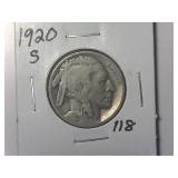 1920 S Buffalo Nickel
